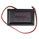 Digital Voltmeter with red LEDs and indicator, 12 V, black case, 3-digit and 2-wire